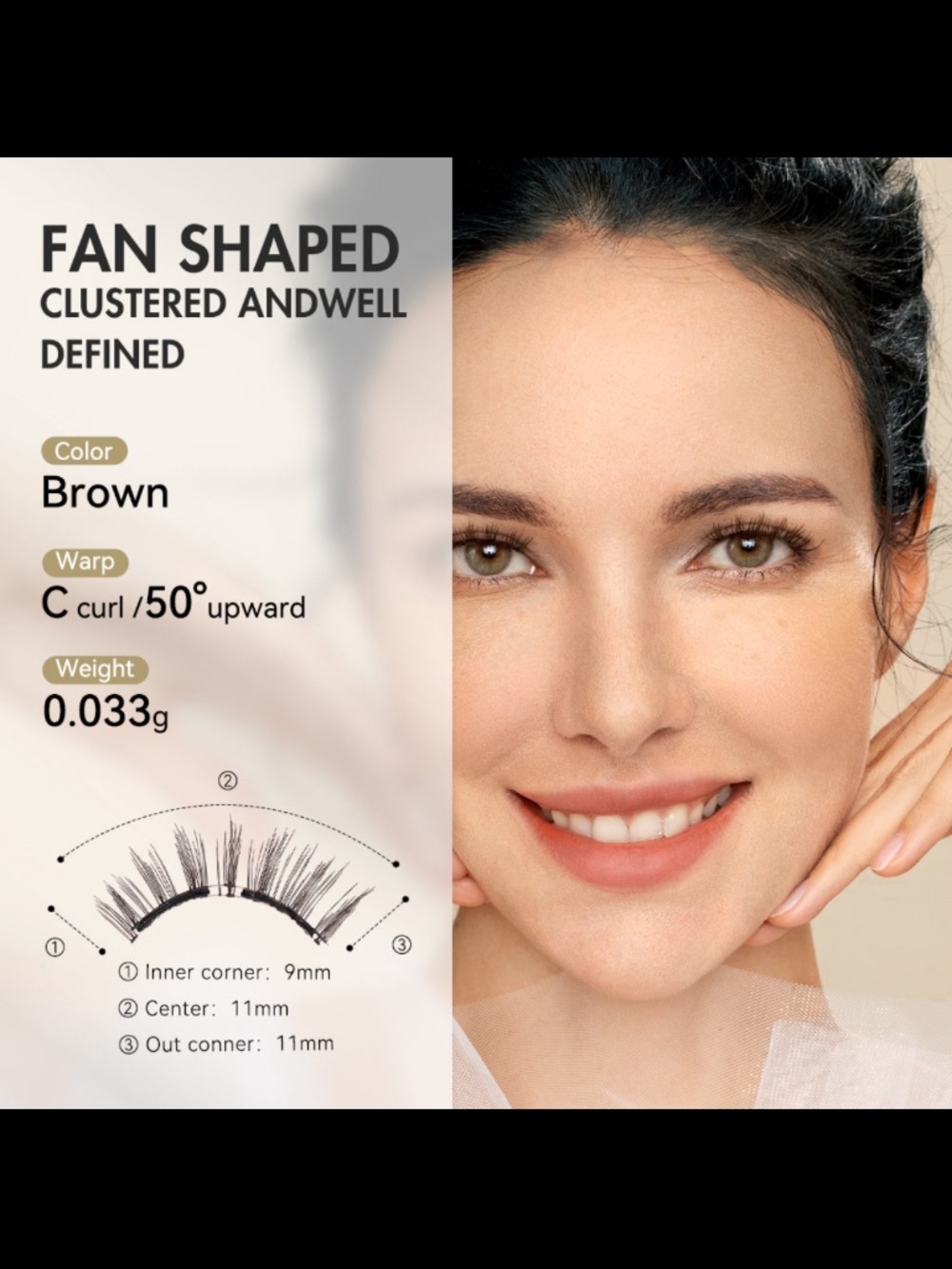 Wosado Magnetic Lashes (Sunset Brown)
